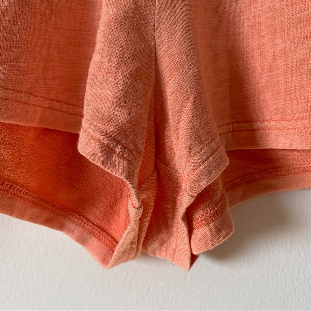 Free People Movement Size L Shorts Orange Side Tie - Picture 5 of 9
